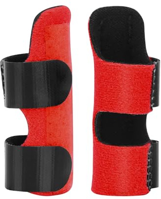 supregear Fingerskena, 2-pack, Justerbar och Återanvändbar Fingerskena för Triggerfinger med Avtagbar Aluminiumstav för Pekfinger/Långfinger/Ringfinger/Lillfinger, Röd