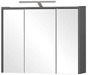 Schildmeyer Spiegelschrank Carlos, anthrazit, 74,5 x 16 x 64 cm