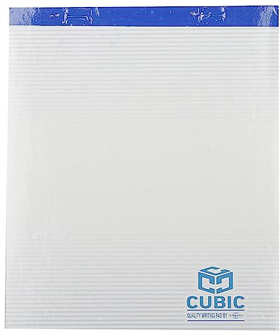 CUBIC Lot de 10 blocs à gribouiller | Taille 1/4 (27,9 x 21,3 cm) | Bloc-notes de qualité supérieure pour le bureau, l'école et un usage personnel | Papier à lettre lisse, feuilles déchirables, léger