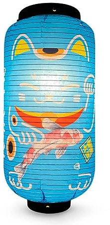 Paralume per lanterna di carta con gatto portafortuna Izakaya Sushi Restaurant Bar Decorazione di apertura Lanterna Insegna pubblicitaria-13,20X45cm