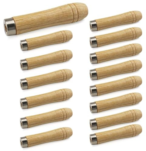 ACONDE 15 limas de madera con cuello de metal fuerte, para carpintería, mantenimiento de herramientas, agujero de 6 mm, longitud de 105 mm