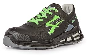 U-POWER DON'T WORRY... BE HAPPY! Zapatos de Seguridad de Trabajo, Zapatos Sandalias, Mod. Jago S ESD S3s Ci FO SR, Puntera antiperforación no Metal Zapatos de Seguridad Unisex – Adulto, Negro Verde