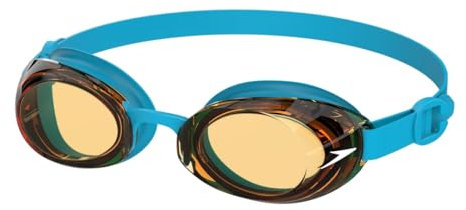 Speedo Unisex Kinder Jet 2.0 Schwimmbrille | Verbesserte Sicht Schwimmbrille, Azure Blue/Parrot, Einheitsgröße