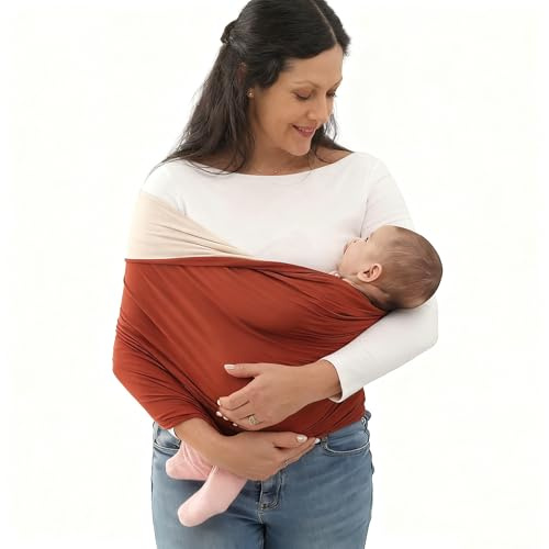 RETZLA Baby Wrap Carrier, Perfect Baby Carrier Wrap Sling for Newborn and Infant up to 35 lbs, Baby Sling