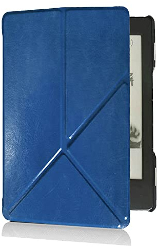 AKLiSa Slimshell Case for Amazon Kindle 4 4th generation Kindle 5 5th generation e-book D01100 magnetic closed leather case bag Kindle 4 shell (dark blue)