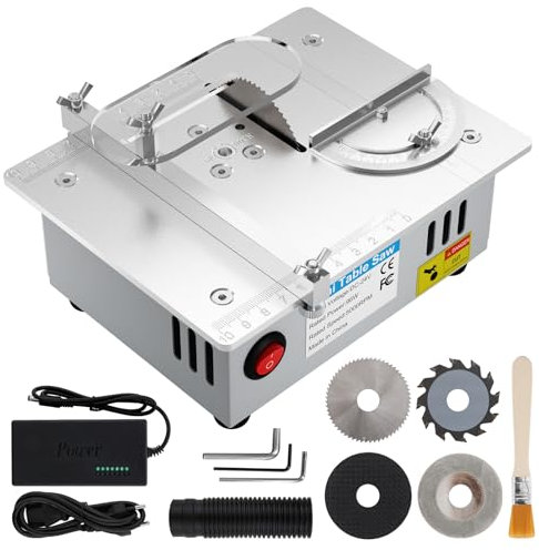 Sierra De 4 hojas,7-Velocidades de Ajustable, Portátil De Precisión 0.1-15mm Hoja De Sierra Ajustable en Altura, Mini Para Proyectos De Bricolaje De Carpintería