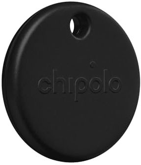 Chipolo POP Schlüsselfinder – Farbenfroher, kompatibler und lauter Bluetooth-Tracker mit Ruf dein Handy an & Außer-Reichweite-Warnungen, kompatibel mit Apple Find My oder Find Hub von Google - Schwarz