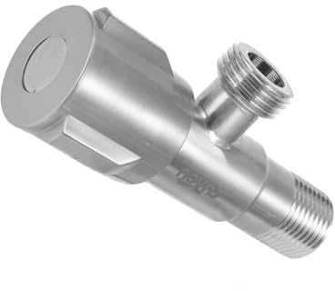 LIFKOME Válvula de Ángulo Acero Inoxidable Cierre de Agua con Antideslizante Control Flujo para Ducha y Jardinería Fácil Instalación Resistente la Corrosión