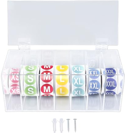 Fdit Distributeur D'étiquettes Transparentes, Distributeur de Rouleaux D'autocollants en Acrylique Transparent à 7 Fentes avec Support Mural pour L'organisation et le Stockage du