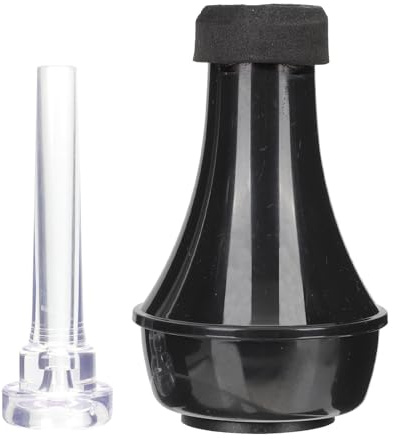 ADOCARN Trumpet Mute Abs Straight Practice Mute And Transparent Trumpet Mouthpiece Sound Reducer For Noise Control