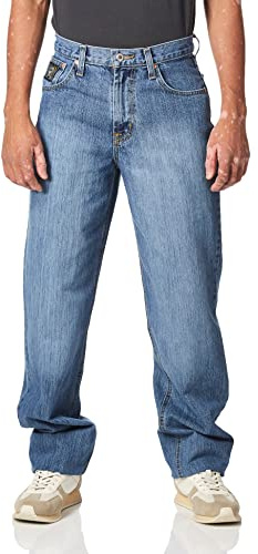 Cinch Men's Black Label Loose-Fit Jean, Stone Blast, 38W x 32L