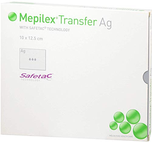 MEPILEX Transfer Ag Schaumverband 10x12,5 cm 5 St