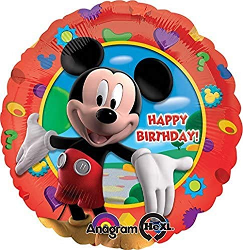 CARPETA Folienballon * Happy Birthday Mickey Mouse * für Kindergeburtstag oder Motto-Party // Folien Ballon Party Helium Deko Ballongas Motto Kinder Geburtstag Disney Micky Maus Clubhouse