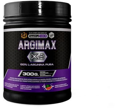 Argimax Healthy Fusion | 100% L-Arginina pura AAKG 4.000mg - Precursor Ossido Nitrico | Massime Prestazioni e Pump Muscolare | Migliora la Circolazione, Resistenza e Recupero | 300g gusto anguria