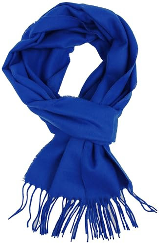 Rotfuchs Schal Herrenschal Damenschal Winterschal Unisex einfarbig weich und anschmiegsam ((L X B) 180 x 37cm, royalblau)