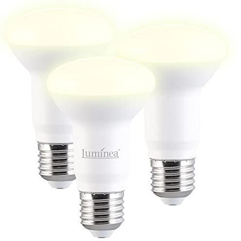 Luminea R63 LED: 3er-Set LED-Reflektor E27, 8 W (ersetzt 60 W), 806 lm, warmweiß 3000 K (Ledlampen, Leuchtmittel Warmlicht, Leuchte)