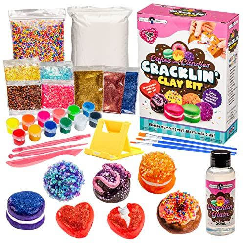 Original Stationery Kit de Pate à Modeler Cracklinée - Gâteaux et Bonbons, Activités Manuelles pour Enfants et Cadeau Fille 6 ans Idéal - Clay Cracking Kit