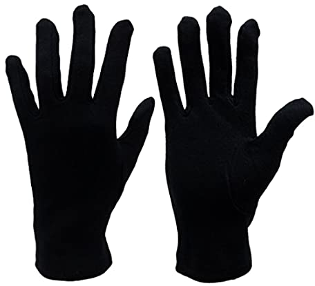 JYC CREATIVE 3 Paar Handschuhe, Mehrzweckhandschuhe, Baumwollhandschuhe, ergonomische Handschuhe, Handschuhe für Haus, Garten, Autofahren, Gastronomie, Arbeit, (14 cm, 3 Stück Schwarz)
