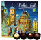 Hallingers Frohes Fest Snowman Rothenburg - Manufaktur Pralinen Weihnachten Geschenk handmade ohne Alkohol aus Edelkakao Schokolade (Box) - Geschenk im Sommer & als perfektes Grillgeschenk | Glückwuns