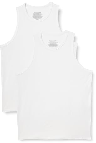 Amazon Essentials Men's Super-Soft Lightweight Modal Sleeveless Vest Top, Pack of 2