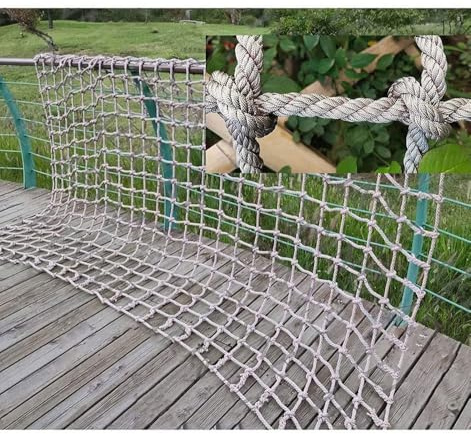 Rete da arrampicata resistente, 2,5 m x 3 m, in poliammide, per allenamento all'aperto, parco giochi, supporto per piante e attività con scala a corda