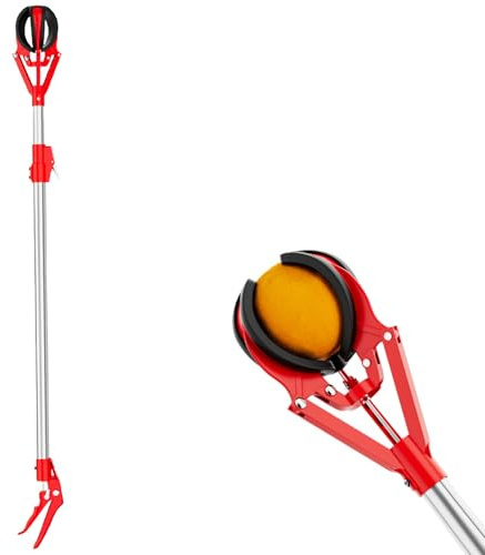 AMUFJJ Recoge Fruta recogedor de Frutas Recogedor De Fruta Telescópico De Aluminio para Mango, Aguacate, Naranja, Melocotón E Higos, con Apertura De 15 Cm.(3.3ft (1m) - 4.9ft (1.5m))