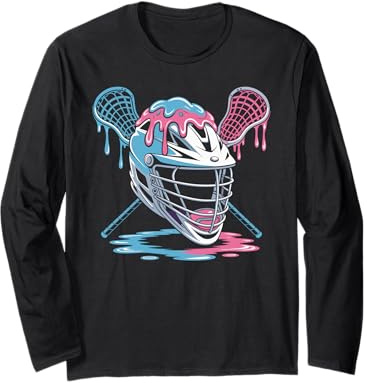Lacrosse Drip Lax Helmet Ice Cream LAX Sticks Girls Woman Long Sleeve T-Shirt