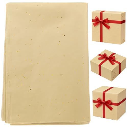 12 Feuilles de Papier de Soie Brillant Brun 50x70cm, Papier Scintillant pour Bouquets de Fleurs, Emballage Cadeau Anniversaire et Accessoires de Loisirs Créatifs, Matériel de Décoration Festive