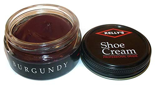 Kelly's Burgundy Shoe Polish 1.5 oz - Professional Leather Shoe Cream