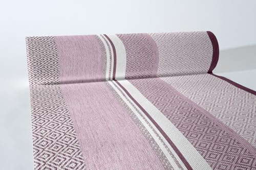 Mank Airlaid Tischläufer 40 cm x 24 m, Tischdecken-Rolle stoffähnlich, praktische Einmal-Tischdecke für Hochzeit oder Partys, Lagos (Beere)