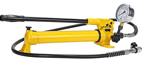 CGOLDENWALL CP-700 Pompa Idraulica Manuale, con Manometro, Alta Pressione 700kg/cm², Contenuto di Olio 900cc, per Martinetti 30T/50T/100T