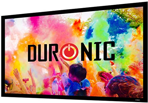 Duronic FFPS92 / 169 Schermo di proiezione a cornice rigida da 92” formato 16:9 - Guadagno +1 montaggio a parete – Immagine ad alta definizione HD – Ideale per home theater, aula, ufficio
