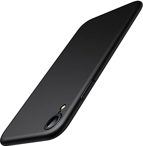 JETech Aufgerüstet Dünn (0,85 mm Dünn) Hülle für iPhone XR 6,1 Zoll, Kameraschutz Vollständiger Schutz, Ultradünn Leichtes Handyhülle Mattes Hartes PC (Schwarz)