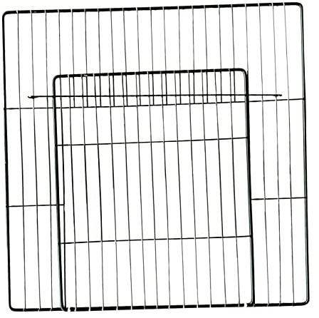 MagiDeal Porte de Parc Portable pour Animaux de Compagnie, Fournitures de Panneaux métalliques en Fer pour Cage de Bricolage, clôture Extensible, Grille Noire Dense