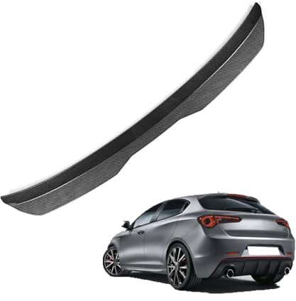 Auto Spoiler posteriori per A-lfa Romeo Giulietta (Typ 940) QV 2010 2011 2012-2014 2015 2016 2017-2023 Nastro Installare Adesivo,ABS Alettone Tetto Posteriore Tuning Ala Styling Accessori