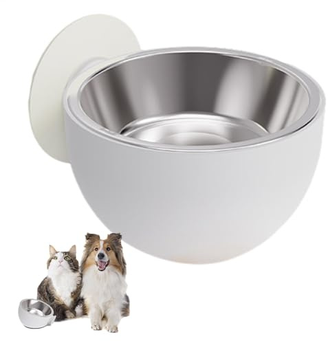 Bol de Nourriture Mural pour Chat | Bol Suspendu pour Animaux de Compagnie | Gamelles Magnétiques Anti-déversement en Acier Inoxydable pour Chien | Support Mural Amovible, Lavable au Lave-Vaisselle