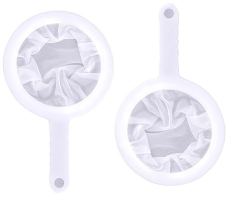 Ultra Fine Mesh Sieve and Strainer - TRACOMPAN 2-Pack 200-Micron Plastic Sieve with Handle | Reusable Kitchen Strainer for Coffee/Yogurt/Milk | Food-Grade Matcha Sieves for Cooking