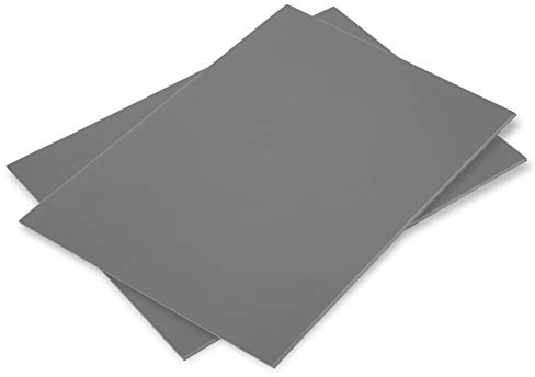 COOZEE Soft Linoleum Carving Block, Linocut Block for Printmaking, 20cm by 25cm, Gray, 2-Pack