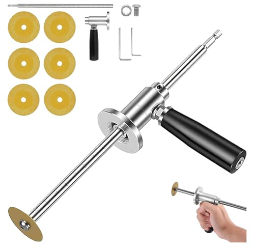 7-Inch PVC Pipe Cutter Tool for Drill-Internal/Inside Pipe Cutting with Diamond Wheel,Hex Shank&Adjustable Depth Handle-Fast,Clean Cuts for Plumbing,Irrigation,DIY Projects