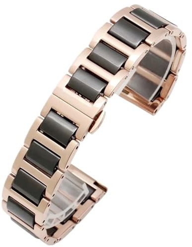 Keramiskt klockband 18 mm 20 mm 22 mm Universal Snabbkoppling Armband Rostfritt stål Vikbart spänne Armband