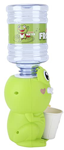 Chiyyak Mini Fun Water Dispenser Söt Form Lätt Att Bära på Barnleksak för över 3 år Gammal, Plast (Fönsterlåda/lekfull groda)