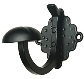Amig - Colgador de Pared Decorativo Mod.103-70 x 70 x 85 mm - Perfecto para Colgar Abrigos, Ropa y Accesorios - Tipo Gancho - Estilo Forja - De Acero Acabado en Negro