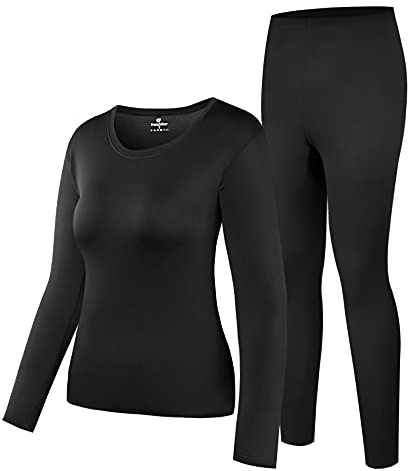HEROBIKER Damen Thermounterwäsche Set Ultra Soft Top & Bottom Base Layer Lange Unterhose Winer Warm mit Fleece Gefüttert
