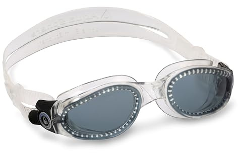 Aquasphere Kaiman- Schwimmbrille, Schwimmbrille, für Erwachsene mit UV-Schutz, Silikondichtung, 180°-Sicht, beschlagfreie und auslaufsichere Gläser für Männer und Frauen