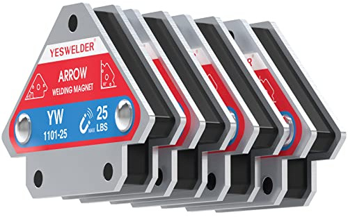 YESWELDER Imán de soldadura de 25 libras-4 piezas de soporte de soldadura magnético 25 libras de sujeción de accesorios de soldadura de energía