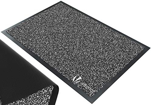 VOUNOT Felpudo Entrada casa, Alfombra Exterior para Puerta, Impermeable Antideslizante Lavable, Alfombra para Interior y Exterior, 60x90cm, Antracita
