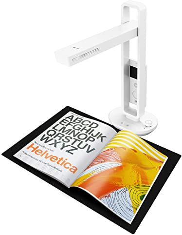 Document Scanner, CZUR Aura Mate Pro Book Scanner, Portable Document Camera with Dual Camera, Preview Screen, WiFi Function, Posture Reminder, 180+ Languages OCR for Win7 / 8/10/11, XP, MacOS 10.11