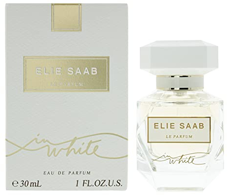 Elie Saab Le Parfum in White 30 ml – Eau de Parfum für Frauen – Fruchtiger Chypre-Duft – Lebendige Noten von roten Früchten, Birne und Patschuli – Transparenter Glasflakon