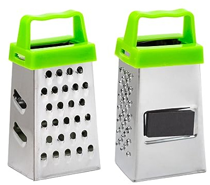 Mini Grater 2 Pcs - Small Grater for Cheese, Garlic, and Nutmeg - Stainless Steel Mini Graters for Kitchen - Small Grater with Magnet
