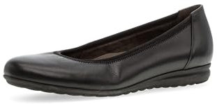 Gabor Damen Klassische Ballerinas | Frauen Flats | Moderate Mehrweite (G) | Abendschuhe | Slip-ons | Freizeitschuhe | Pumps | schwarz | 41 EU - 7.5 UK